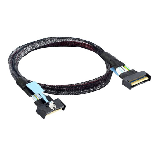Cabo Extensor PCI-e 5.0  Cool  IO MCIO de 0,5 M com Conector Macho de 74 Pinos (MCIO 8i)
