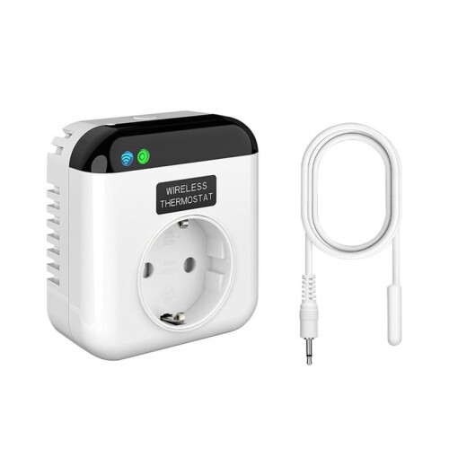 Plug Programmable Thermostat Remote Control  Plug Power  Support APP Control Voice Control EU PLUG