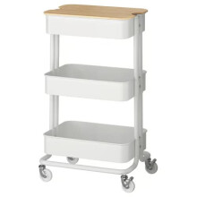 ikea RÅSKOG/NORRÅVA White Trolley Lid 35x45x77cm