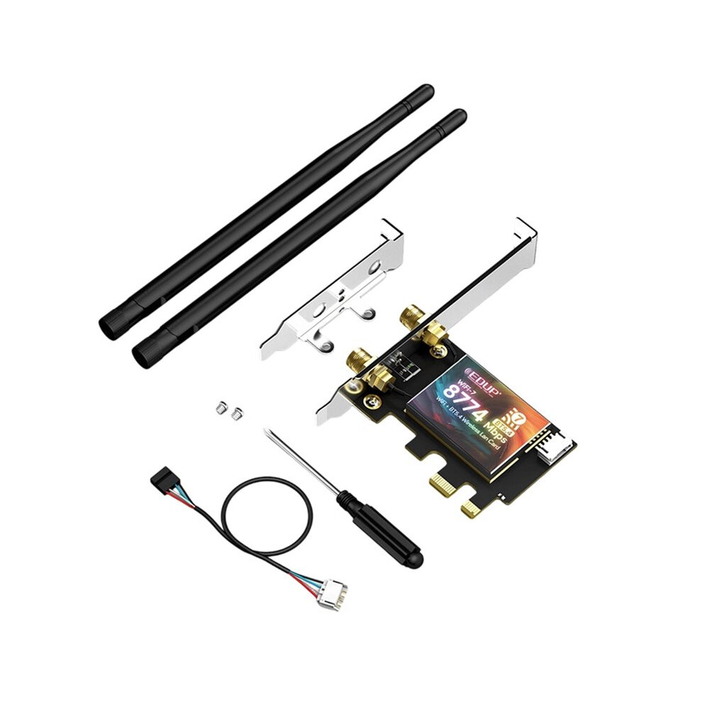 Edup Be200 Wifi 7 Pcie Network Card 8774Mbps Wpa Tri-Band 2.4/5/6Ghz With 5.4 For Stable High-Speed 6032936225978