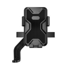 FüR MT56 Motorradhalterung Neu Motorrad Handyhalter Fahrradnavigationshalterung RüCkspiegel Handyhalter RüCkspiegel Schwarz