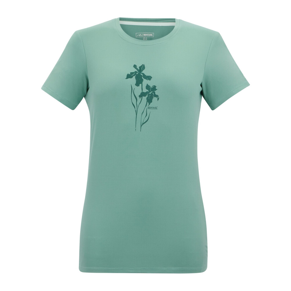 Regatta (16 Uk, Ivy Moss) Womens/Ladies Fingal Flowers Stretch T-Shirt