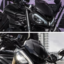 Für Street Triple 765RS 765 Moto2 2023 2024 Motorrad-Windschutzscheibe im Carbonfaser-Stil, Sport-Bildschirmabweiser