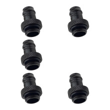 Raccord cannelé de refroidissement à eau en métal, 3/8-Noir