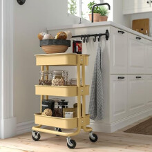 ikea RÅSKOG/NORRÅVA -Yellow Trolley Lid 28x38x61cm