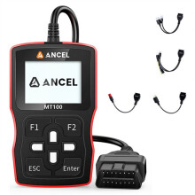 ANCEL MT100 Motorfiets Diagnose Tool OBD2 Decoder W 4 Adapter voor voor voor Elektrische Brandstofinjectie Scanner