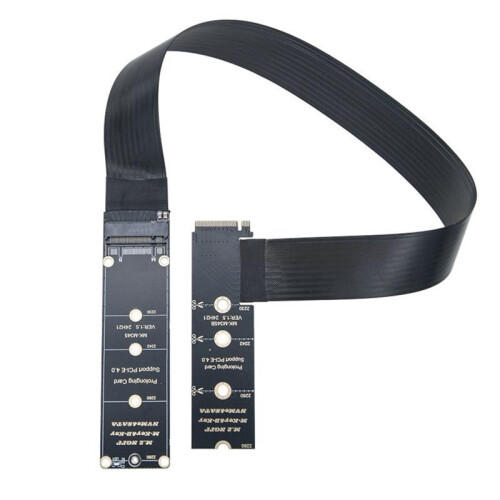 Câble D'Extension A.2 M-Key NVMe/NGFF PCIe 4.0 64 Gbit/S Sans Perte pour SSD 2230/2242/2260/2280 A