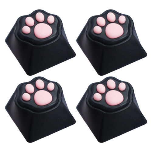 3D CatPaw Keycap ABS Silicone for Soft and Comfortable-Black