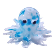 Octopus Shaped Glass Bead Ideal For Handmade Jewelry-Light blue