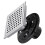 Removable Hair Catcher Square Shower Drain with-Brushed 11cm 1