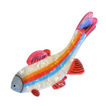 Fun Colorful Fish Tail Hair Claw Clip Securely Hold For-Red