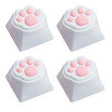 CatPaw Keycap Personality ABS Silicone Soft Simulation-White