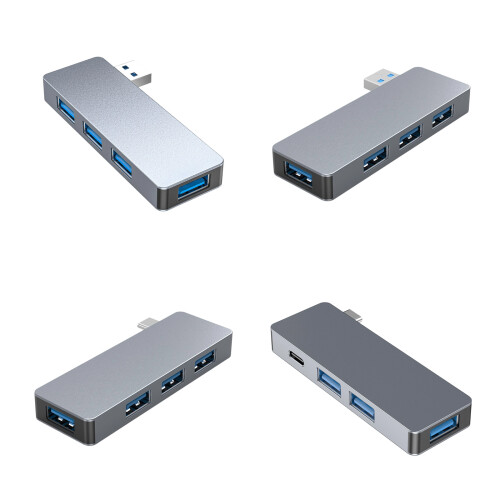 Aluminum USB3.0 Hubs 5Gbps Fast Speed Data Syncs-RS3624C 1