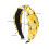 Colorful Fabric Knotted Hairband With Fruit Pattern Wide-White 4