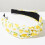 Colorful Fabric Knotted Hairband With Fruit Pattern Wide-White 5