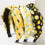 Colorful Fabric Knotted Hairband With Fruit Pattern Wide-White 6