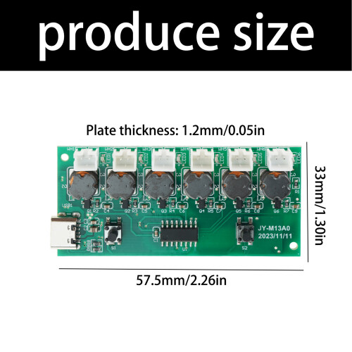 9W DIY Friendly 6 Nozzle Ultrasonic Humidifier Module Metal-A 1
