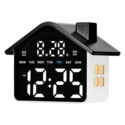 LED Digital Alert Clock with Voice Control,Night Light, Date Week Display,12/24H , USB Electronic Table Clock