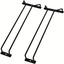 (Black*2, 5.08cm Deep X 10.92cm Wide X 35.56cm High) Metalen hangende wijnglasrek, duurzame houder voor onder de kastbeker