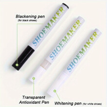 3-delige sneaker-tussenzoolmarkeringsset, zwartmakende pen en whitening-pen en transparante anti-oxidatiepen,