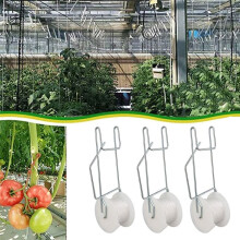 Tomato Roller Hooks Galvanized PP Heat Space Saving 15m Twine Vine Crop Trellis Roller Hooks for Cucumber 10pcs