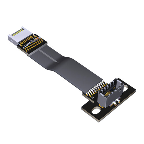 Interne USB 3.2 20-pins type E naar type E platte-25 cm