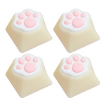 3D Zachte Simulatie CatPaw Keycap Persoonlijkheid ABS-Geel