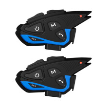 2 Set Motorcycle Helmet Intercom Headset X6 Pro Music Sharing CVC Noise Reduction Multi-Riders Communication