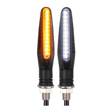 24LED Motorcycle Turn Signal Lights White Amber Dynamic Indicators Front Rear Flasher Blinker Light for Motorcycle