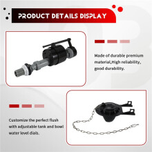 Universal Toilet Repair Kit for Inside Tank Includes Adjustable Fill Valve & 2-Inch Flapper Quiet & Easy Installation