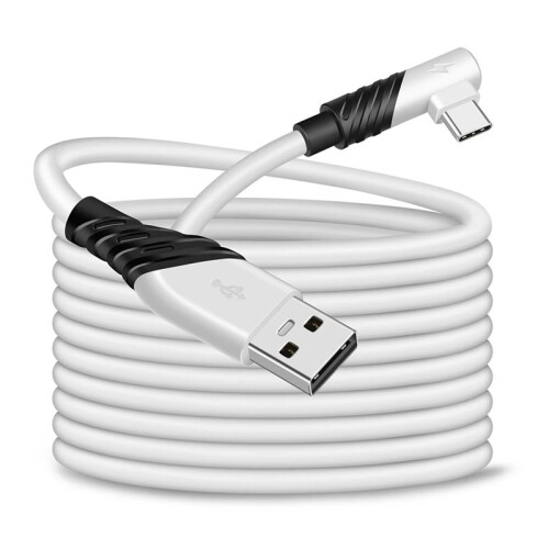 Type C VR Link Cable USB C Data Cable USB3.0 Fast Charging 90 Degree Elbow Gaming Cord for  Quest 1/2 1