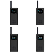 4X för Walkie Talkie 2S Skyddsfodral Silikonskydd Interphone Skyddsskal Anti-Drop Tillbehör, Svart