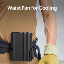 Outdoor Portable Waist-Hanging Fan Fan with 100-Speeds High-Speed Wind Power Ultra-Long Battery Waist-Hanging Fan A