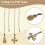 12X Ceiling Fan Pull Chain Fan Extension Chain Fan Chain Pulls Decorative 12 Inch Ceiling Fan Chain Extender Ornament B 5