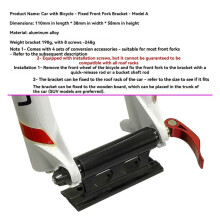 Bike Fork Mount Truck Blocks Road Bike Car Roof Rack Carrier Bicycle Fork Mount Truck Blocks Accessories Red