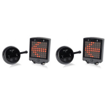 2X Bike Warning Tail Light USB Rechargeable  Wireless Remote Control Turn Signal Warning Brake Light