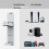 Suitable for PS5 Slim Wall Bracket Game Console Handle Bracket Xboxsx Handle Headphone Storage Rack PS VR Hanger,Black 4