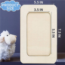 48 Pieces DIY Wood Picture Frames Unfinished Solid Wood Photo Picture Frames for 4 X 6 in Photos, Standing Photo Frames