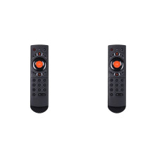 2X Q7 Gyroskop mit Hintergrundbeleuchtung Drahtlose Luftmaus Voice Fernbedienung Volltasten IR-Lernen für Android TV Box