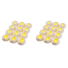 24er-Pack 2 Zoll LED-Schwimmkerzen, 200 Stunden Wasseraktivierte Flammenlose Schwimmkerze für Pooldekoration, Hochzeit