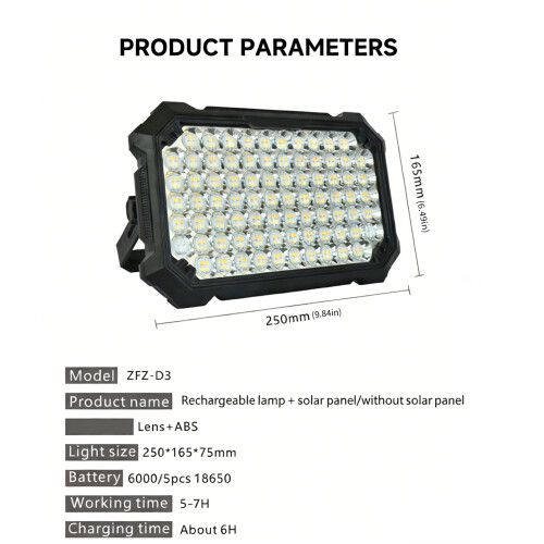 Lampe de travail à 1 100 LED lumineuses comprenant un support 2