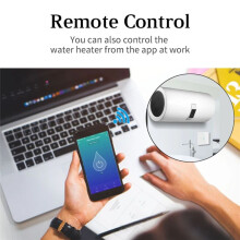 40A WiFi Touch Water Heater Tuya Life APP Timer Voice Control Glass Panel Wall Power Black