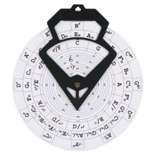 Guitar Circle of Fifths Wheel Guitar Chord Wheel Musical Chord Wheel for Musicians Guitar Accessories White