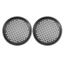 Bandeja para Pizza de 2 Piezas, Acero Al Carbono, Antiadherente, Bandeja para Pizza con Agujeros, 12 Pulgadas