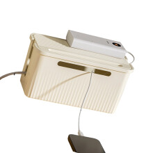Boîte d'organisateurs de câbles avec couvercle pour-S Blanc