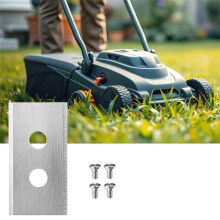 30Pcs Stainless Steel Double Hole Mower Blades Set with Washers & Screws Lawn Cutting Blades for Luba Robot