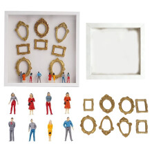 Schatten-Box-Rahmen-Set, DIY-Weiß Ohne Lichter