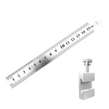 Edelstahl-Markierungslineal mit mehreren Skalen für-15cm Silber