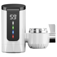 Hot Water Heater Faucet Large Screen Dynamic Digital Display Electric Faucet Heater for Bathroom Kitchen US Plug