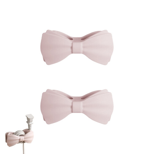 Câble de bureau à domicile en forme de ruban décoratif, 2-Rose